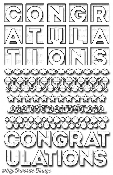 Wykrojnik - Die-namics - Centerpieces Congratulations