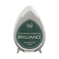 Szybkoschnący tusz pigmentowy Brilliance Drop - Pearlescent Ivy - Tsukineko