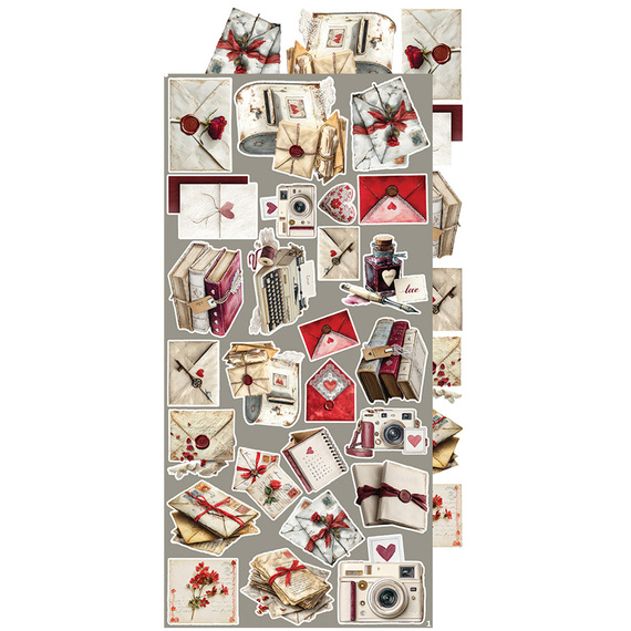 Zestaw dodatków do scrapbookingu - Craft o'clock - Spring in Love - mix 01