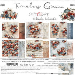 Zestaw papierów do scrapbookingu 20x20 - Craft o'clock - Timeless Grace