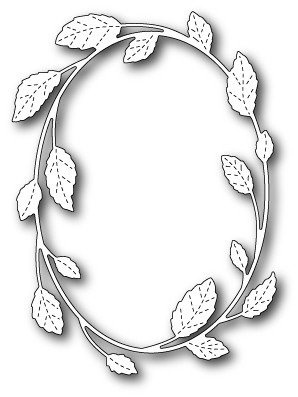 Wykrojnik - Poppystamps - Hampstead Oval Frame ramka z listkami