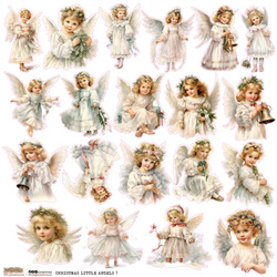 Naklejki papierowe - ScrapLove - Christmas Little Angels 1 - Świąteczne Aniołki