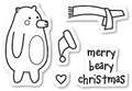 Stempel - Poppystamps - Beary Christmas miś, Boże Narodzenie
