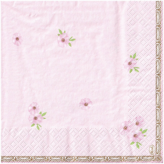 Serwetka 33x33cm - dziewczęce buciki, kwiatuszki - 2 szt. wzór 054