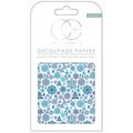 Papier do decoupage Snowflake Damask 35x40cm 3szt śnieżynki