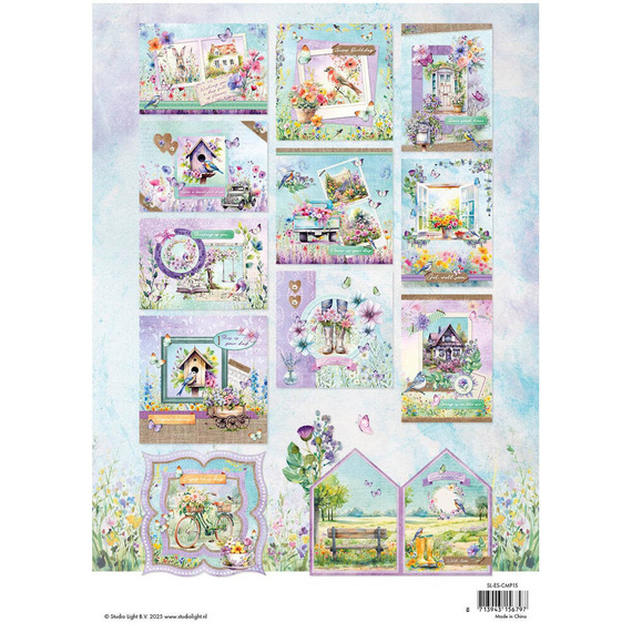 Zestaw papierów i elementów do scrapbookingu A4 - Spring Serenade