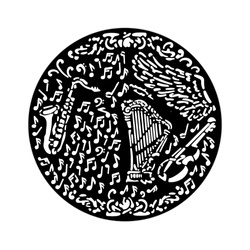 Szablon 3D 18x18cm Music harfa - Stamperia