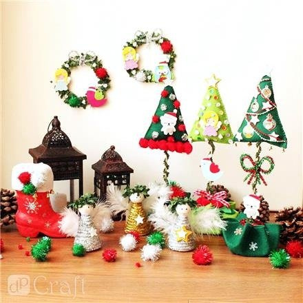 Naklejki 3D z filcu - zimowe sówki 10szt