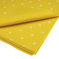 Filc 30x40cm jasny żółty w białe serduszka