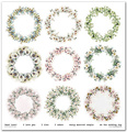 Zestaw papierów do scrapbookingu 30x30 - Itd Collection - Flower Post - White