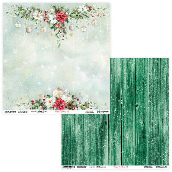 Zestaw papierów 30x30 - ScrapAndMe - Happy Holidays