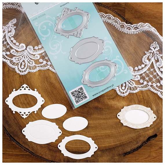 Wykrojnik do papieru - Scrapandme - Ramki owalne