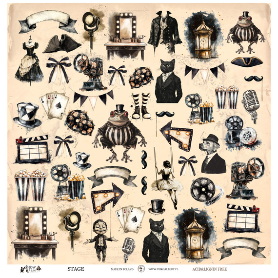 Papier do scrapbookingu 30x30 - UHK Gallery - Show Time - okładka