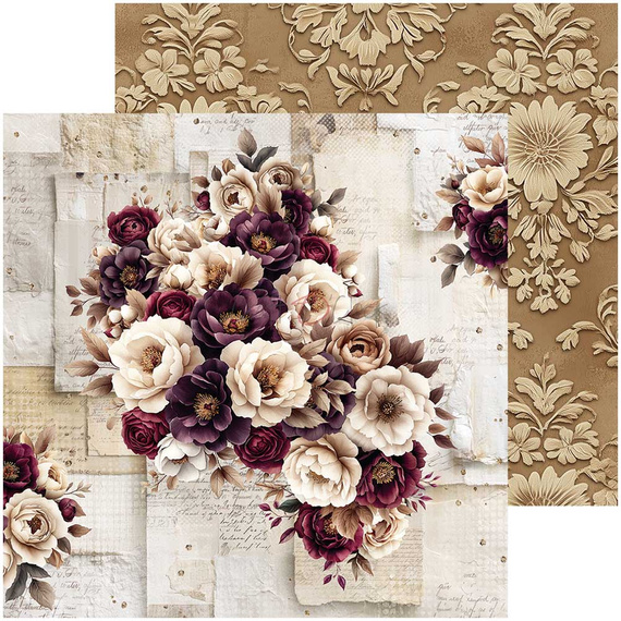Zestaw papierów do scrapbookingu 20x20 - Craft o'clock - Plum & Caramel mix