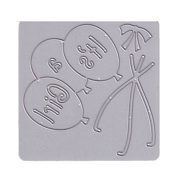 Wykrojnik - Cottage Cutz - It's a Girl Balloons 4X4583 balony - To dziewczynka