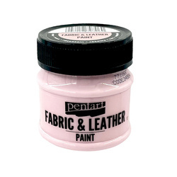 Farba do tkanin i skór - fabric & leather paint - różowa / rose 50ml - Pentart