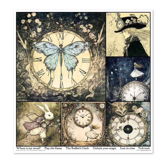 Zestaw papierów do scrapbookingu 30x30 - Alice's Magic 1 - Itd Collection