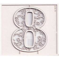 Tekturka monogram 8 - Monograce - 7cm - Scrapiniec