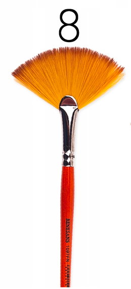 Pędzel nylonowy wachlarz Renesans - nr. 8