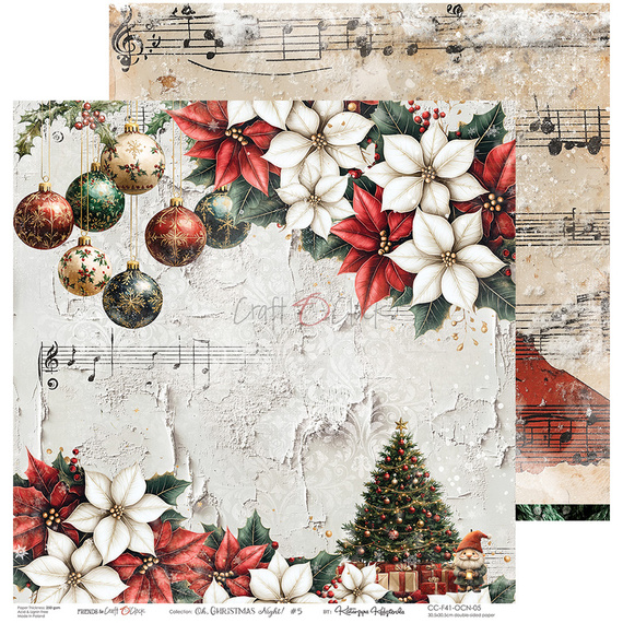 Zestaw papierów do scrapbookingu 30x30 - Craft o'clock - Oh Christmas Night