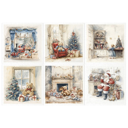 Zestaw papierów ryżowych - choinka, prezenty, zabawki - RSM192 - Itd Collection