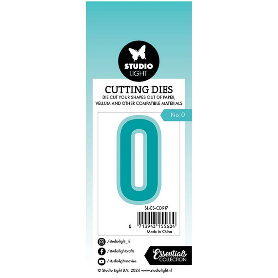 Wykrojnik do papieru - StudioLight - Cyfra 0