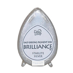 Szybkoschnący tusz pigmentowy Brilliance Drop - Starlite Silver - Tsukineko