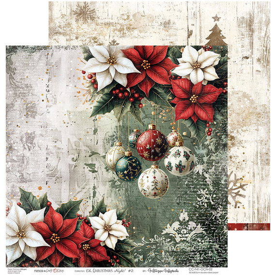Zestaw papierów do scrapbookingu 30x30 - Craft o'clock - Oh Christmas Night