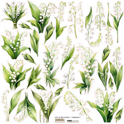 Naklejki - ScrapLove - Lily of the Valley 3 konwalie