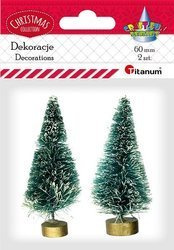 Choinki 6 cm 2 sztuki zielone