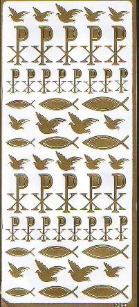 Naklejka ozdobna symbole religijne 0354 złota