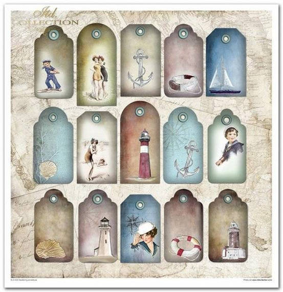 Zestaw papierów do scrapbookingu 30x30 - Seafaring adventure