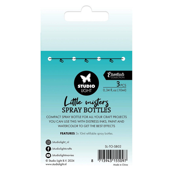 Mini pojemniczki z atomizerem - Studio Light - 3szt