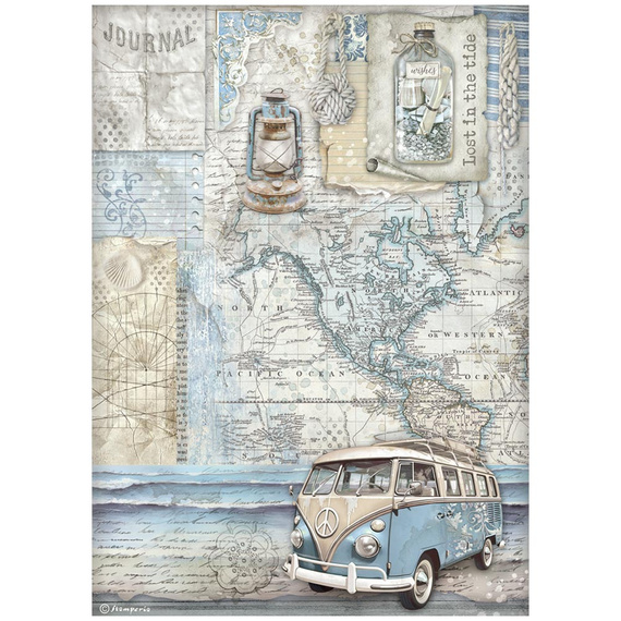 Papier ryżowy A4 - Stamperia - Silent Sea van