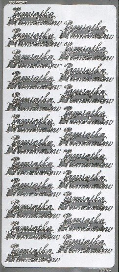 Naklejka ozdobna Pamiątka I Komunii srebrna