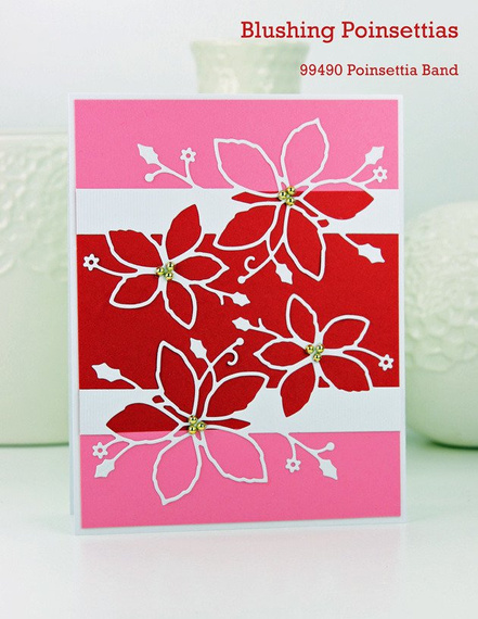 Wykrojnik - Memory Box - Poinsettia Band - border / pas z poinsecjami