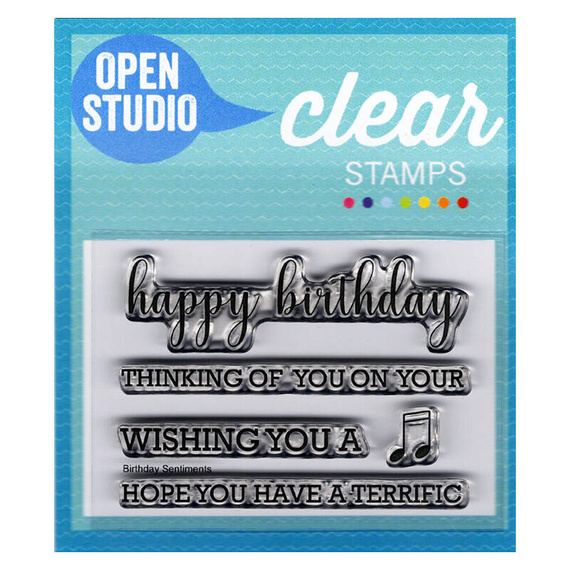 Wykrojnik+stempel - Memory Box - Perky Happy Birthday