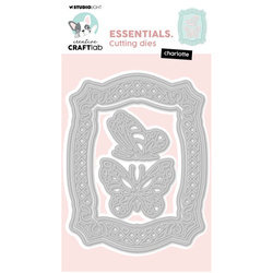 Wykrojnik do papieru - StudioLight - Charlotte ażurowa ramka motyle