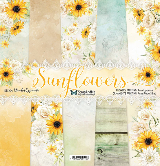 Zestaw papierów do scrapbookingu 30x30 - ScrapAndMe - Sunflowers