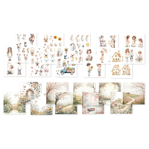 Zestaw papierów - Dutch DooBaDoo - Collage Happy Spring