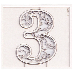 Tekturka monogram 3 - Monograce - 7cm - Scrapiniec