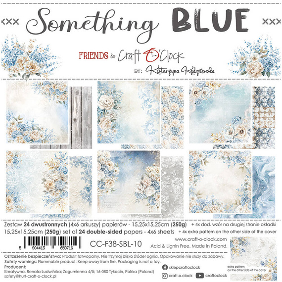 Zestaw papierów do scrapbookingu 15x15 - Craft o'clock - Something Blue