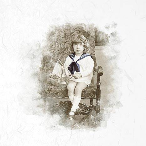 Zestaw papierów ryżowych - ITD RSM021 6szt retro portrety chłopców