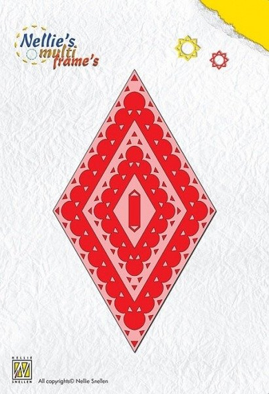 Wykrojnik - Nellie's Choice - ramki romby karo