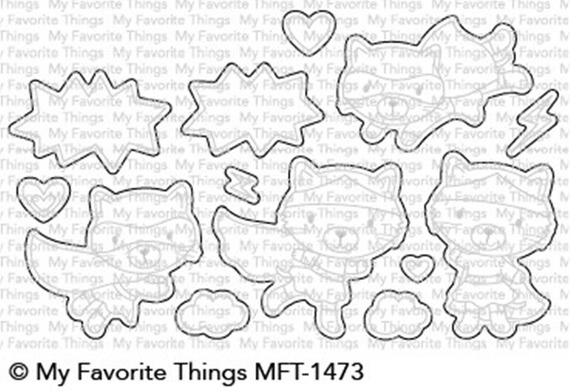 Wykrojnik - Die-namics - Super Cat - kotki superbohaterowie