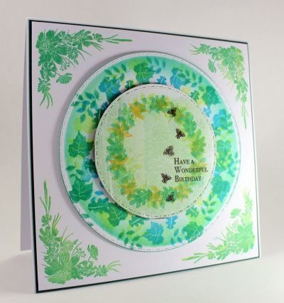 Stempel - Butterfly Corners motyle ważki narożniki roślinne