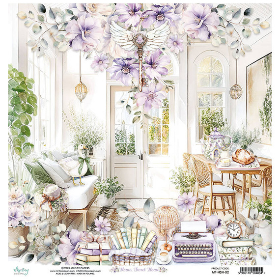 Papier do scrapbookingu 30x30 - Mintay - Home, Sweet Home 02