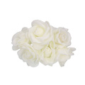 Kwiatki różyczki piankowe ecru