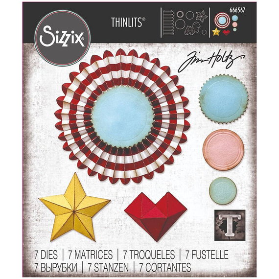 Wykrojnik Sizzix Thinlits - Rosettes by Tim Holtz