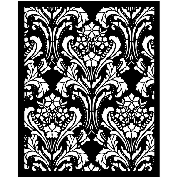 Szablon mix media 3D 20x25cm - Quiet Days Barokowa Tapeta - Stamperia